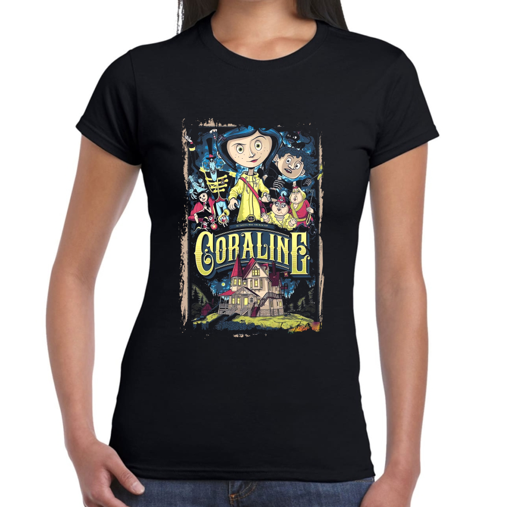 Playera Coraline y la Puerta Secreta Algodón Premium #0001760