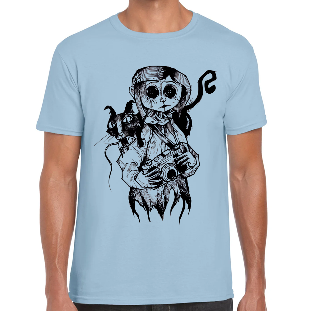 Playera Coraline & Gato Algodón Premium #0001761