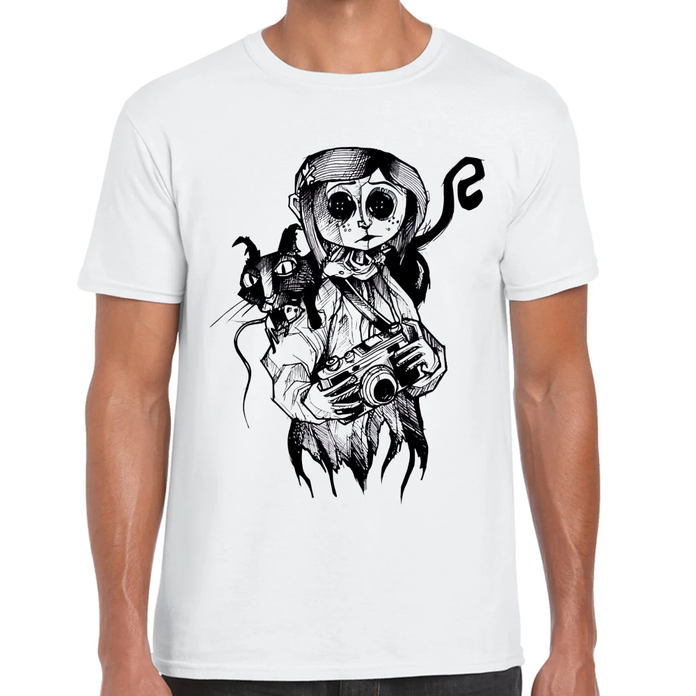 Playera Coraline & Gato Algodón Premium #0001761
