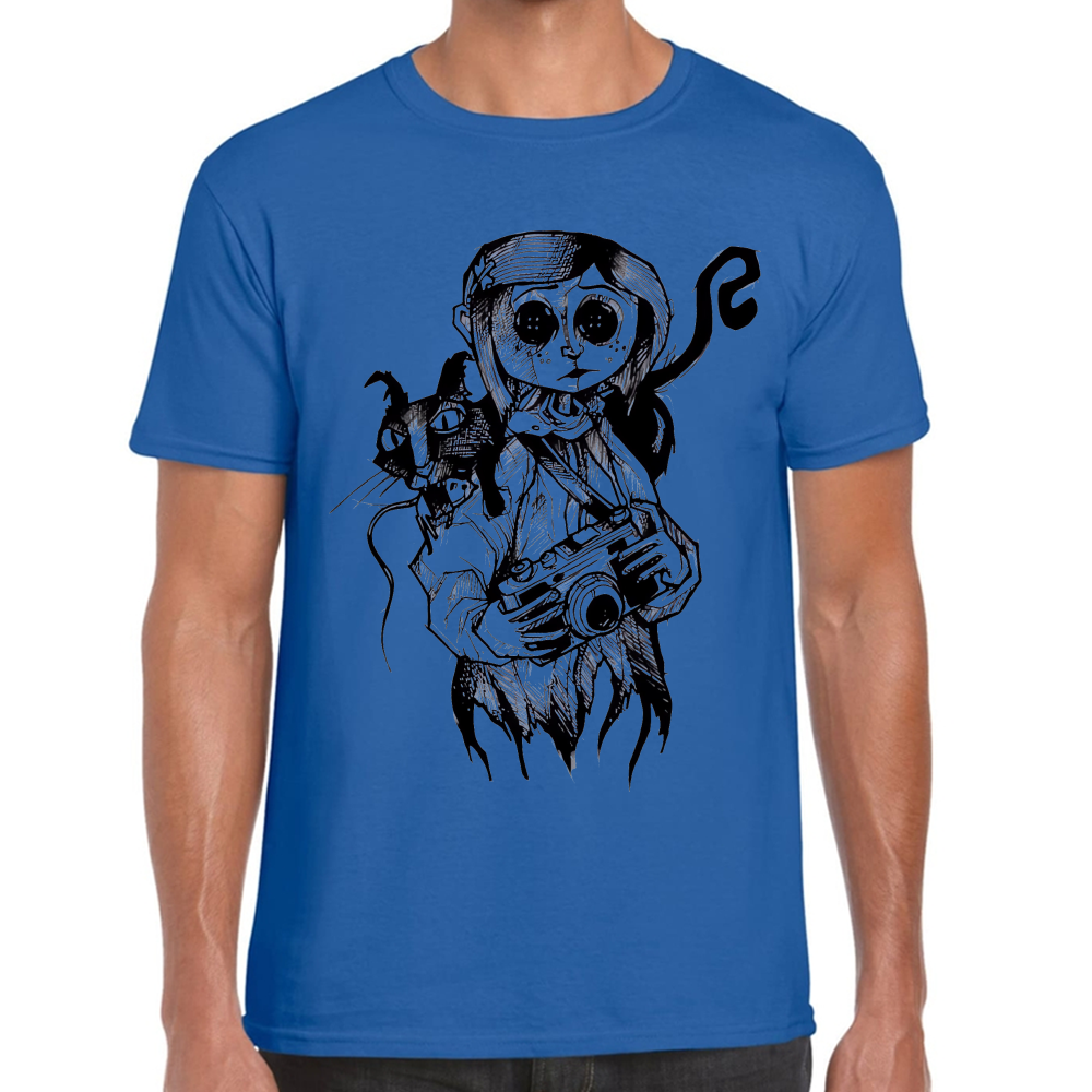 Playera Coraline & Gato Algodón Premium #0001761