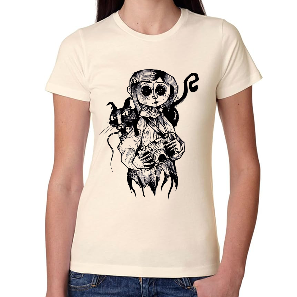 Playera Coraline & Gato Algodón Premium #0001761