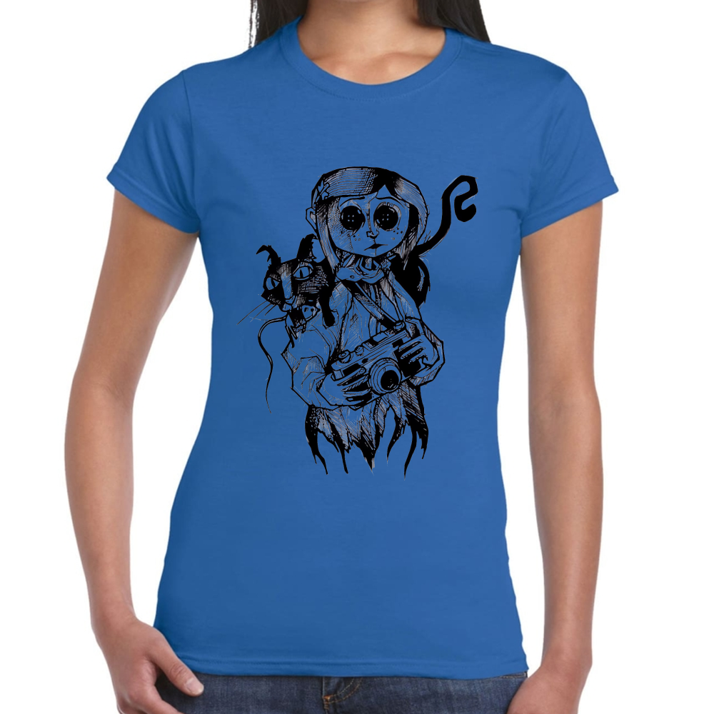 Playera Coraline & Gato Algodón Premium #0001761