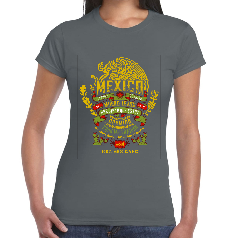Playera Fiestas Patrias México 100 Mexicano Algodón Premium #0001785