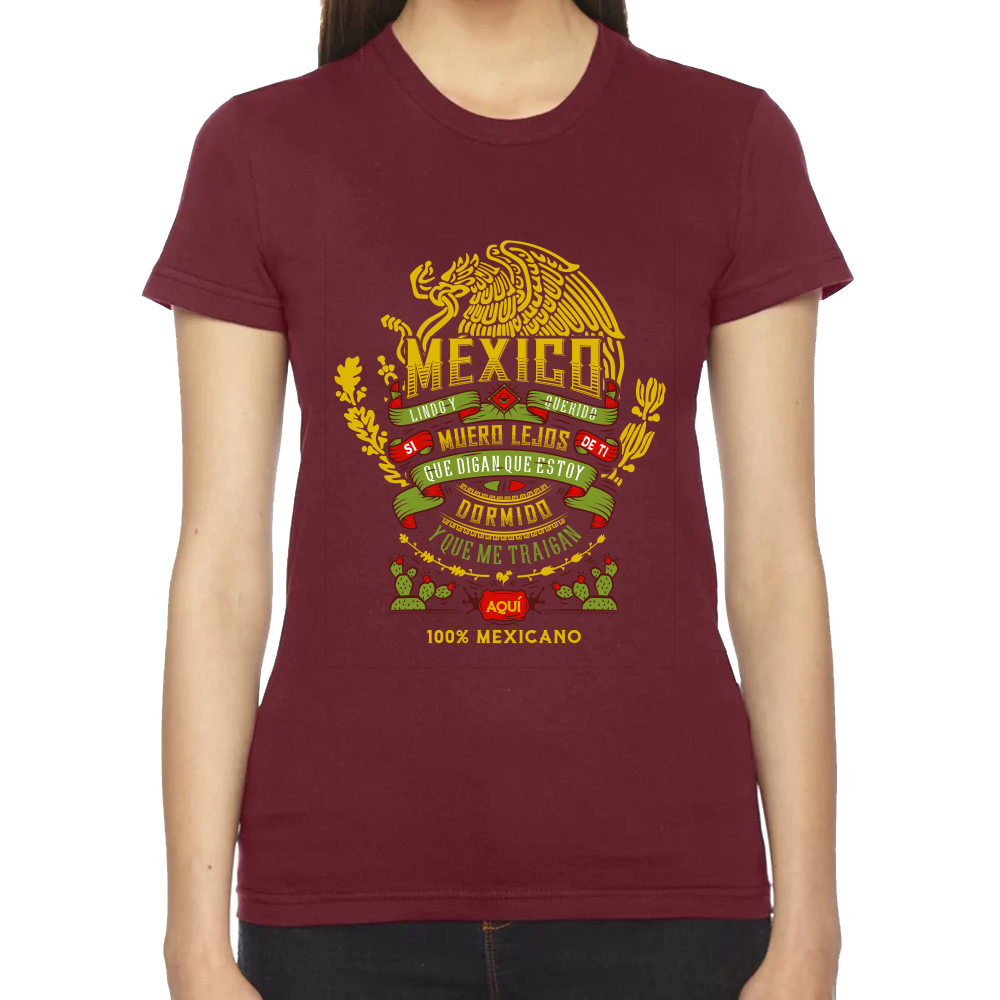Playera Fiestas Patrias México 100 Mexicano Algodón Premium #0001785