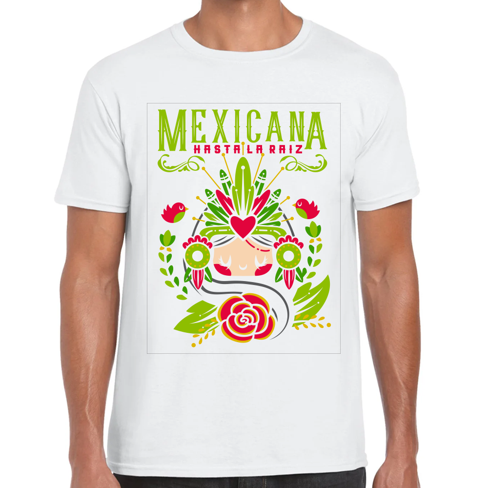 Playera Fiestas Patrias México Mexicano Hasta la Raiz Algodón Premium #0001786