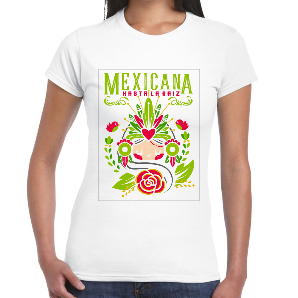 Playera Fiestas Patrias México Mexicano Hasta la Raiz Algodón Premium #0001786