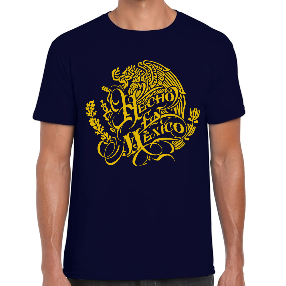 Playera Fiestas Patrias Hecho en México Algodón Premium #0001787