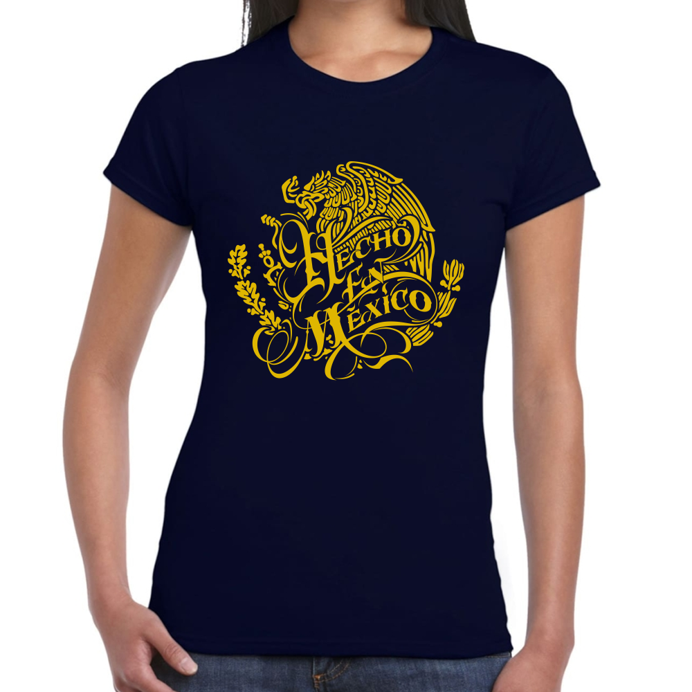 Playera Fiestas Patrias Hecho en México Algodón Premium #0001787