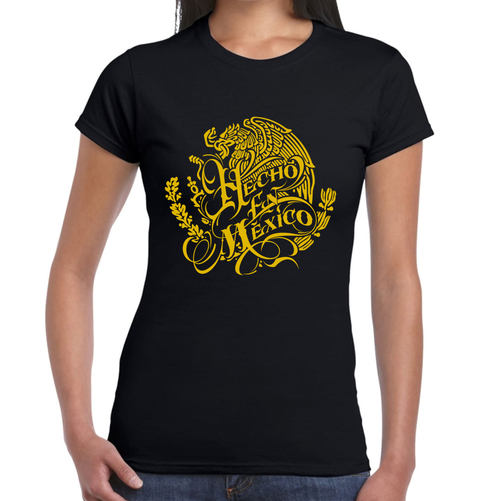 Playera Fiestas Patrias Hecho en México Algodón Premium #0001787