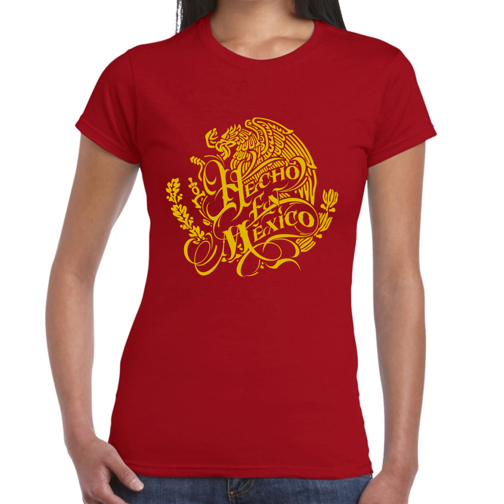 Playera Fiestas Patrias Hecho en México Algodón Premium #0001787
