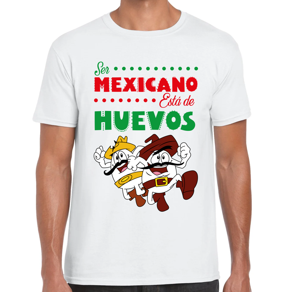 Playera Fiestas Patrias Ser Mexicano de Huevos #0001794