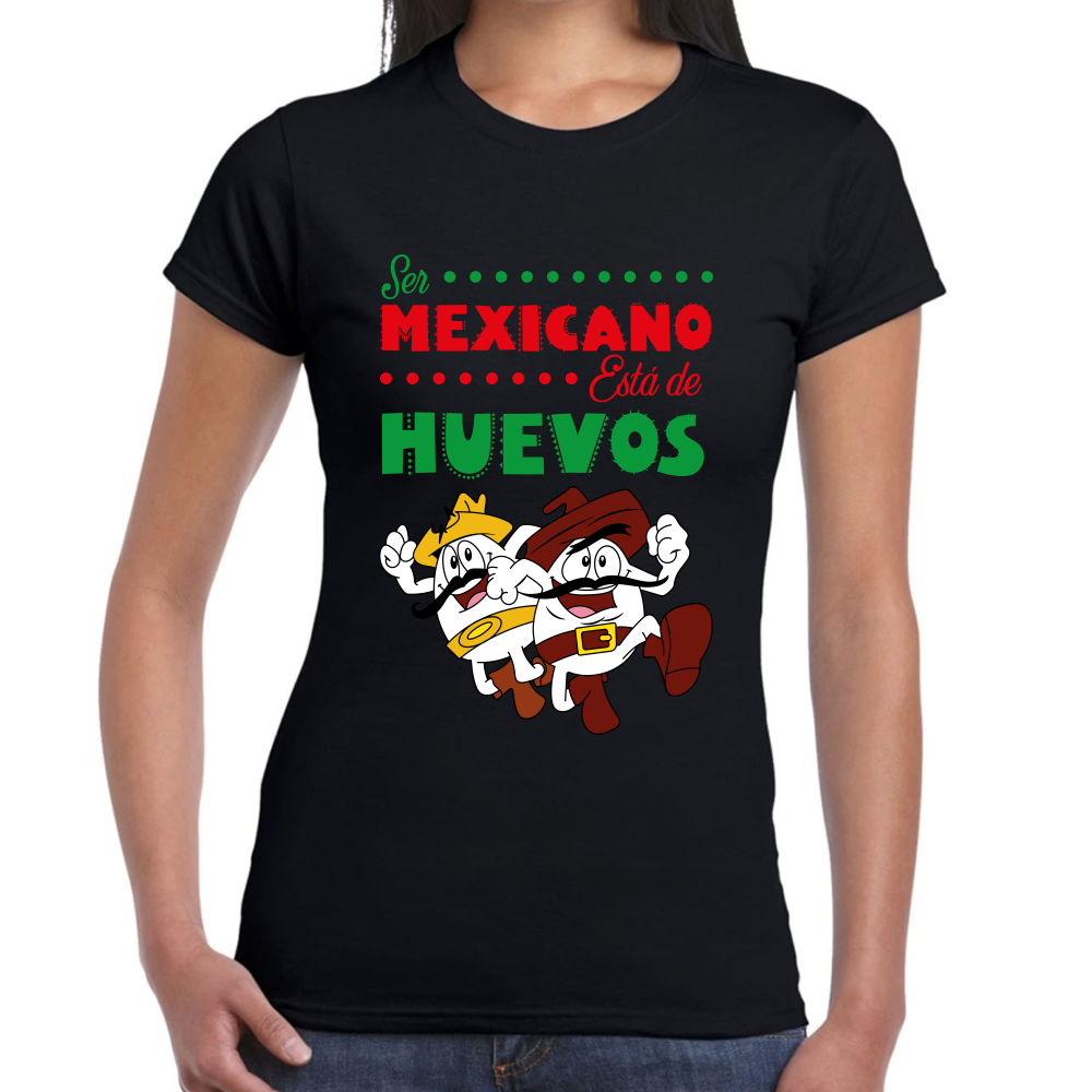 Playera Fiestas Patrias Ser Mexicano de Huevos #0001794