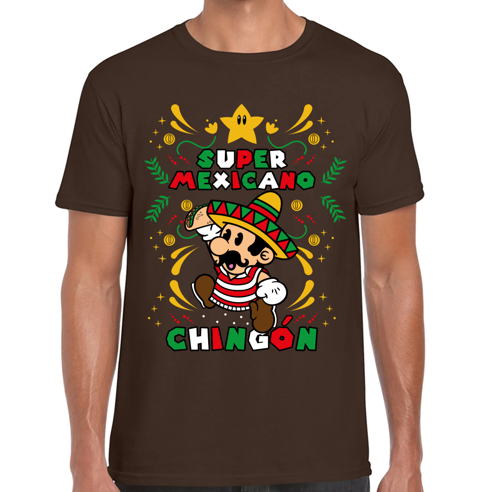 Playera Fiestas Patrias Super Mario Mexicano #0001796