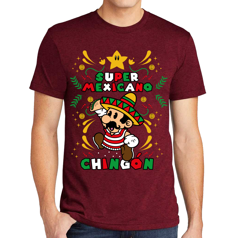Playera Fiestas Patrias Super Mario Mexicano #0001796