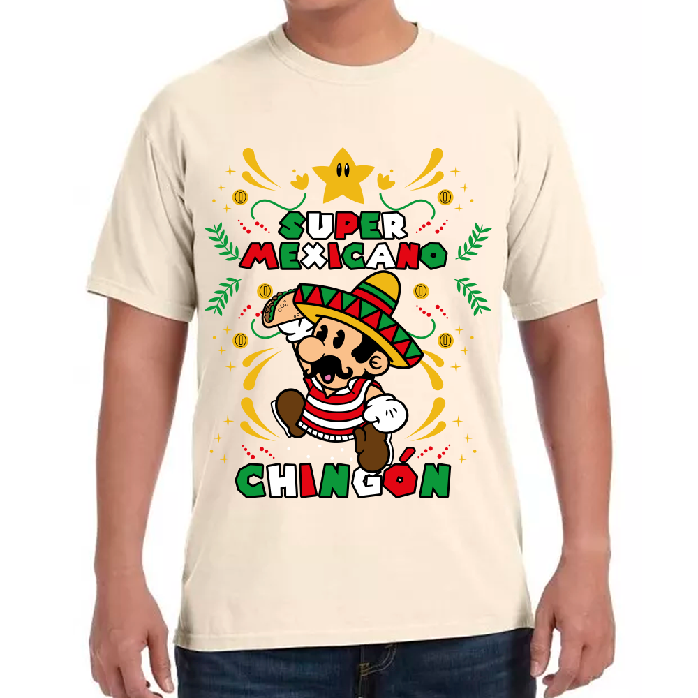 Playera Fiestas Patrias Super Mario Mexicano #0001796