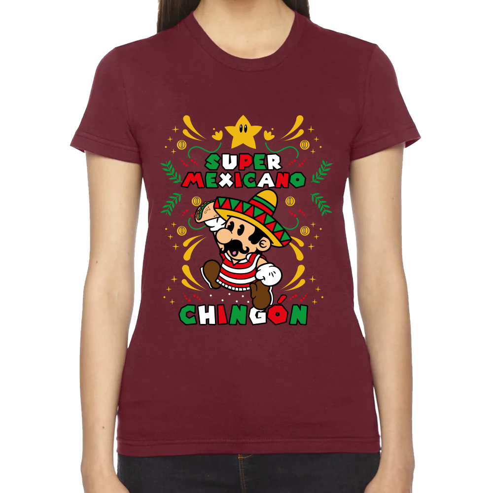 Playera Fiestas Patrias Super Mario Mexicano #0001796