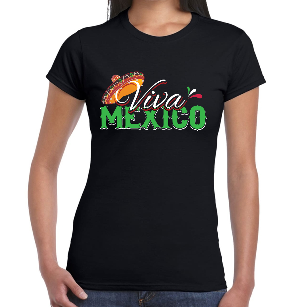 Playera Fiestas Patrias Viva México Algodón Premium #0001798
