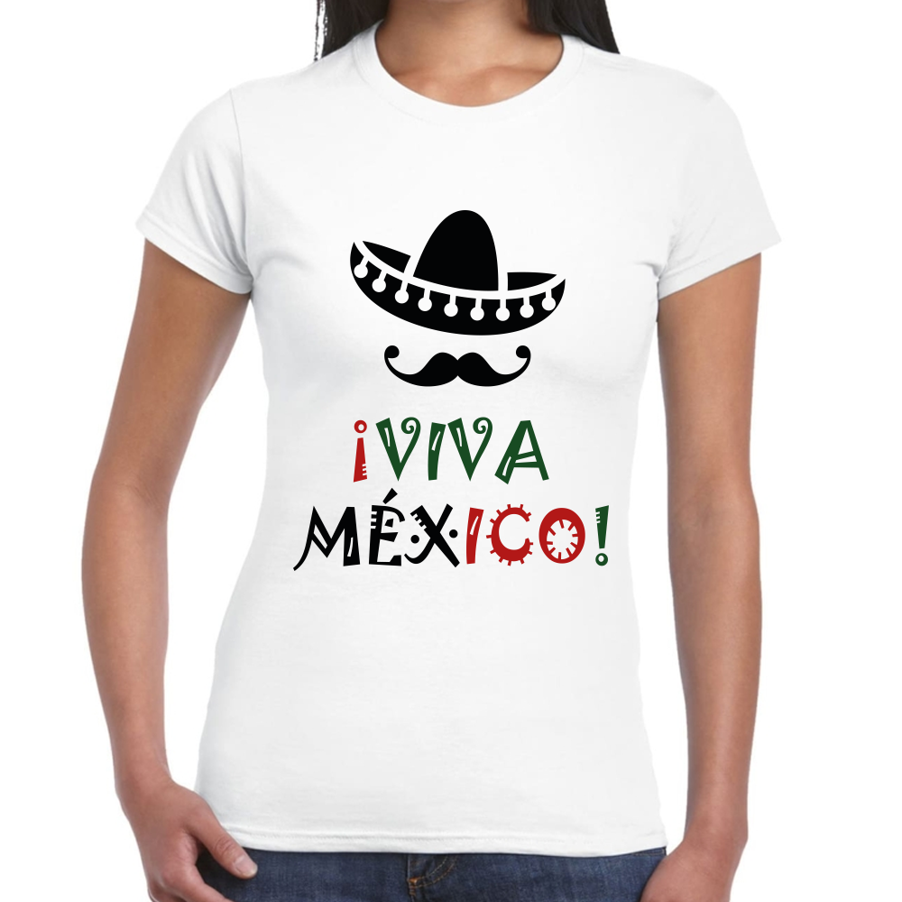Playera Fiestas Patrias Viva México Algodón Premium #0001800 Imagen secundaria del producto