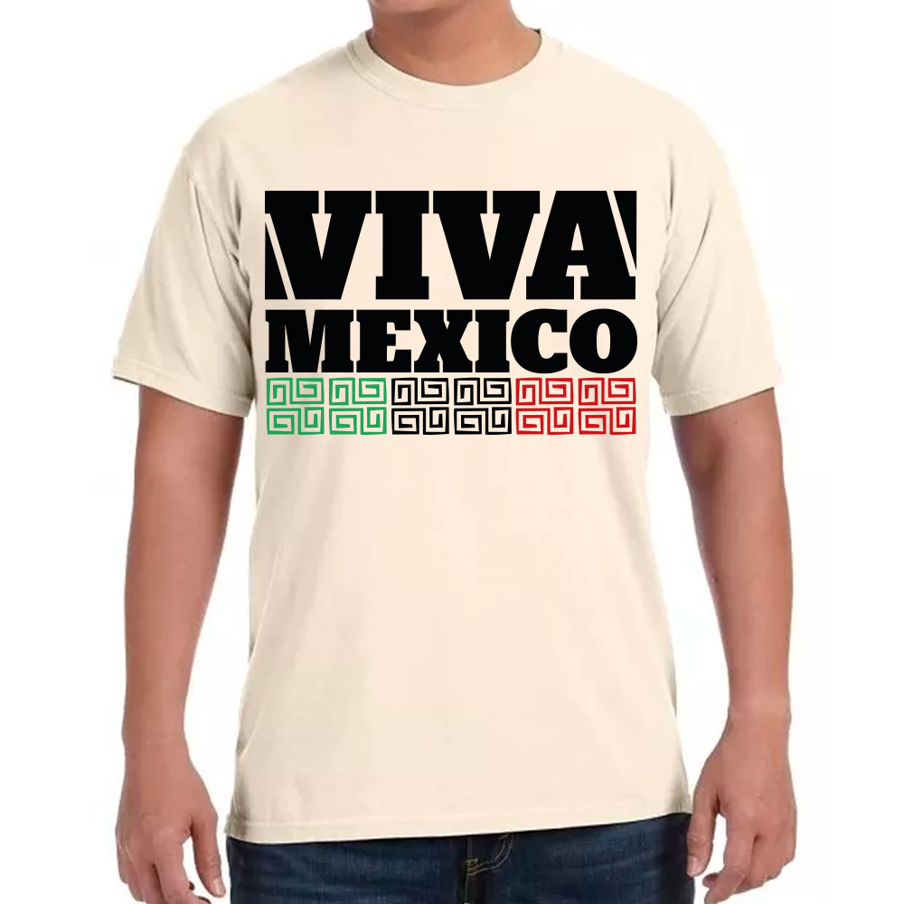 Playera Fiestas Patrias Viva México Algodón Premium #0001806