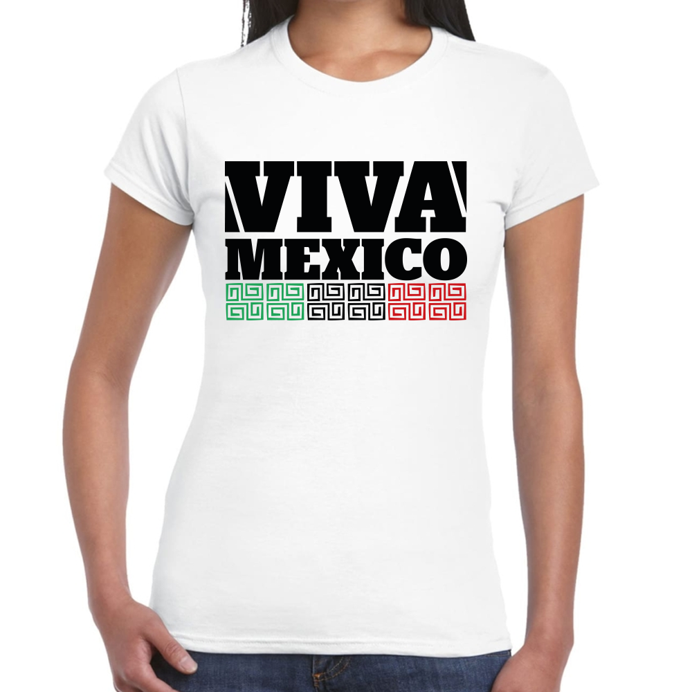 Playera Fiestas Patrias Viva México Algodón Premium #0001806