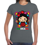 Playera Fiestas Patrias Muñeca Mexicana Algodón Premium #0001810