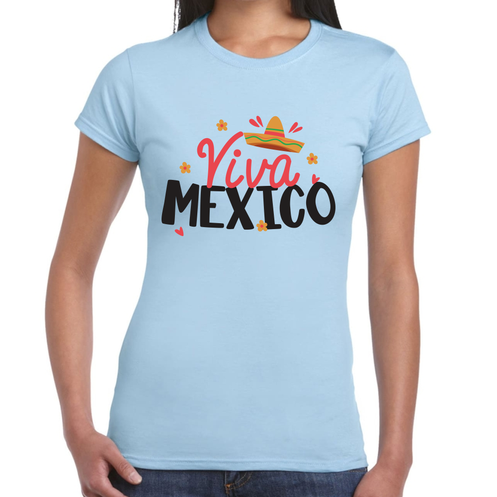 Playera Fiestas Mexicanas Viva México Algodón Premium #0001814