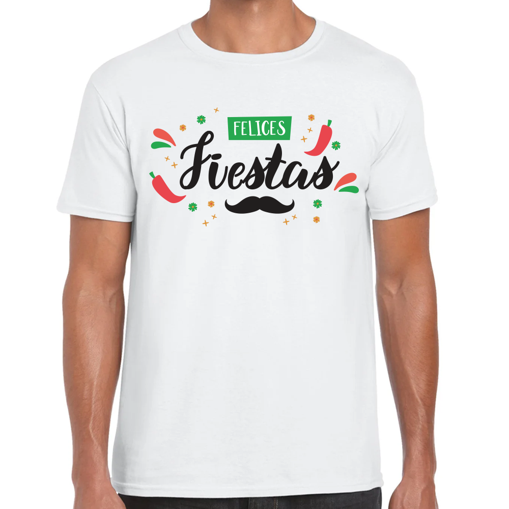 Playera Fiestas Patrias Felices Fiestas México Algodón #0001816 Imagen principal del producto