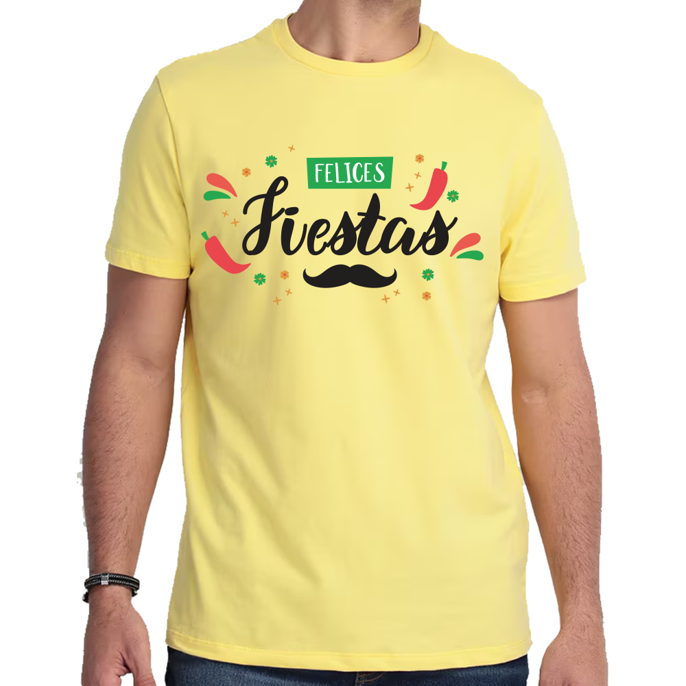 Playera Fiestas Patrias Felices Fiestas México Algodón #0001816