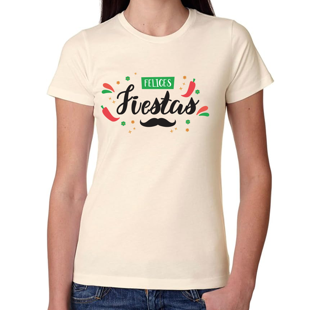 Playera Fiestas Patrias Felices Fiestas México Algodón #0001816