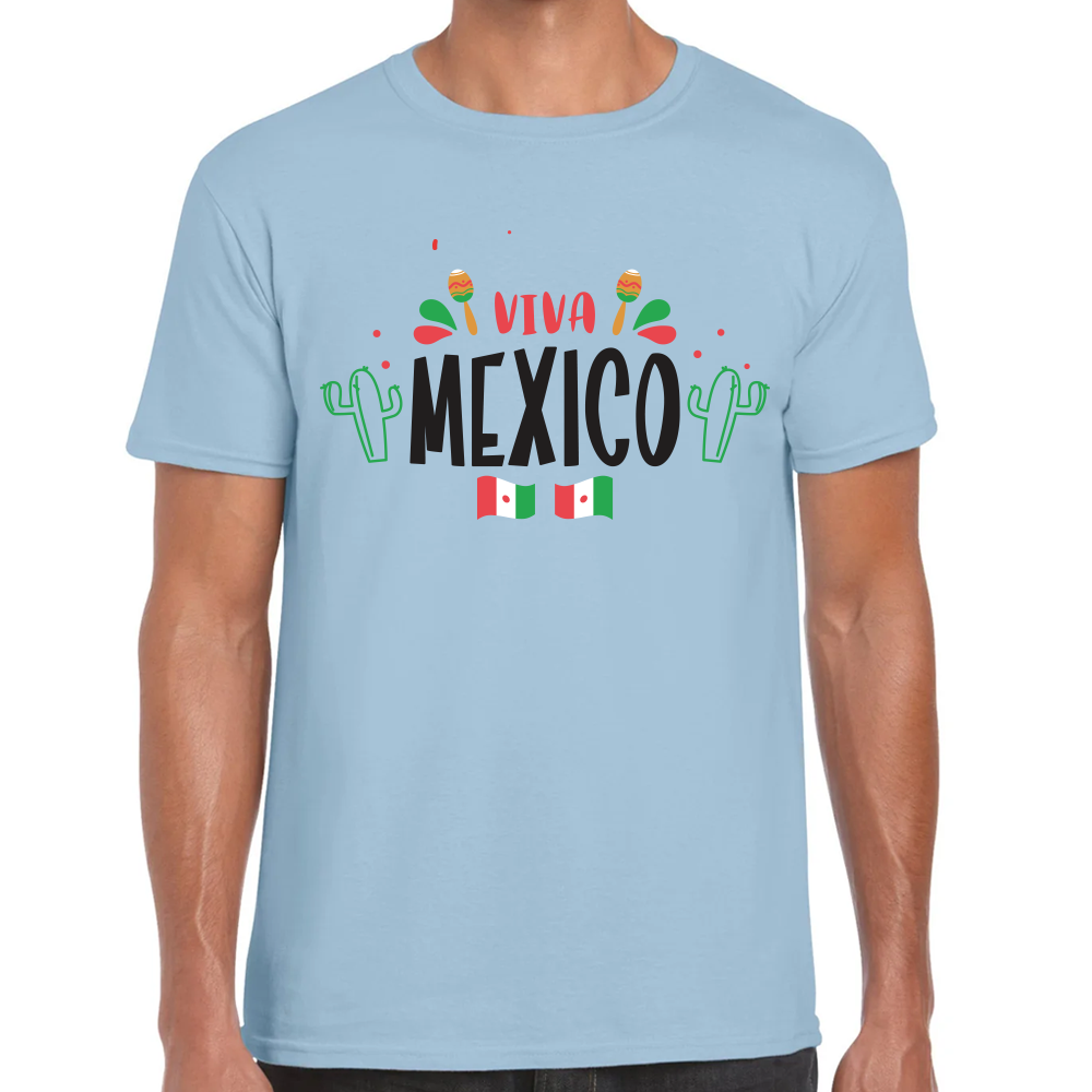 Playera Fiestas Mexicanas Viva México Algodón Premium #0001818
