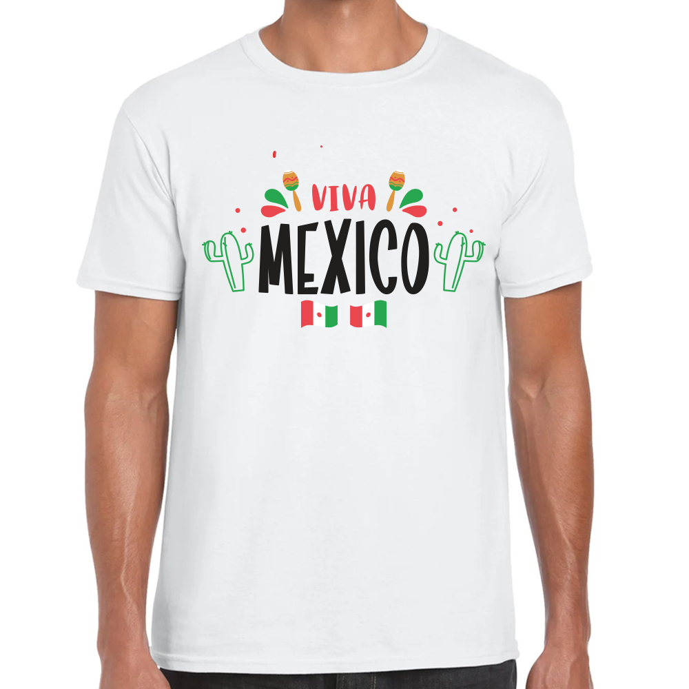 Playera Fiestas Mexicanas Viva México Algodón Premium #0001818