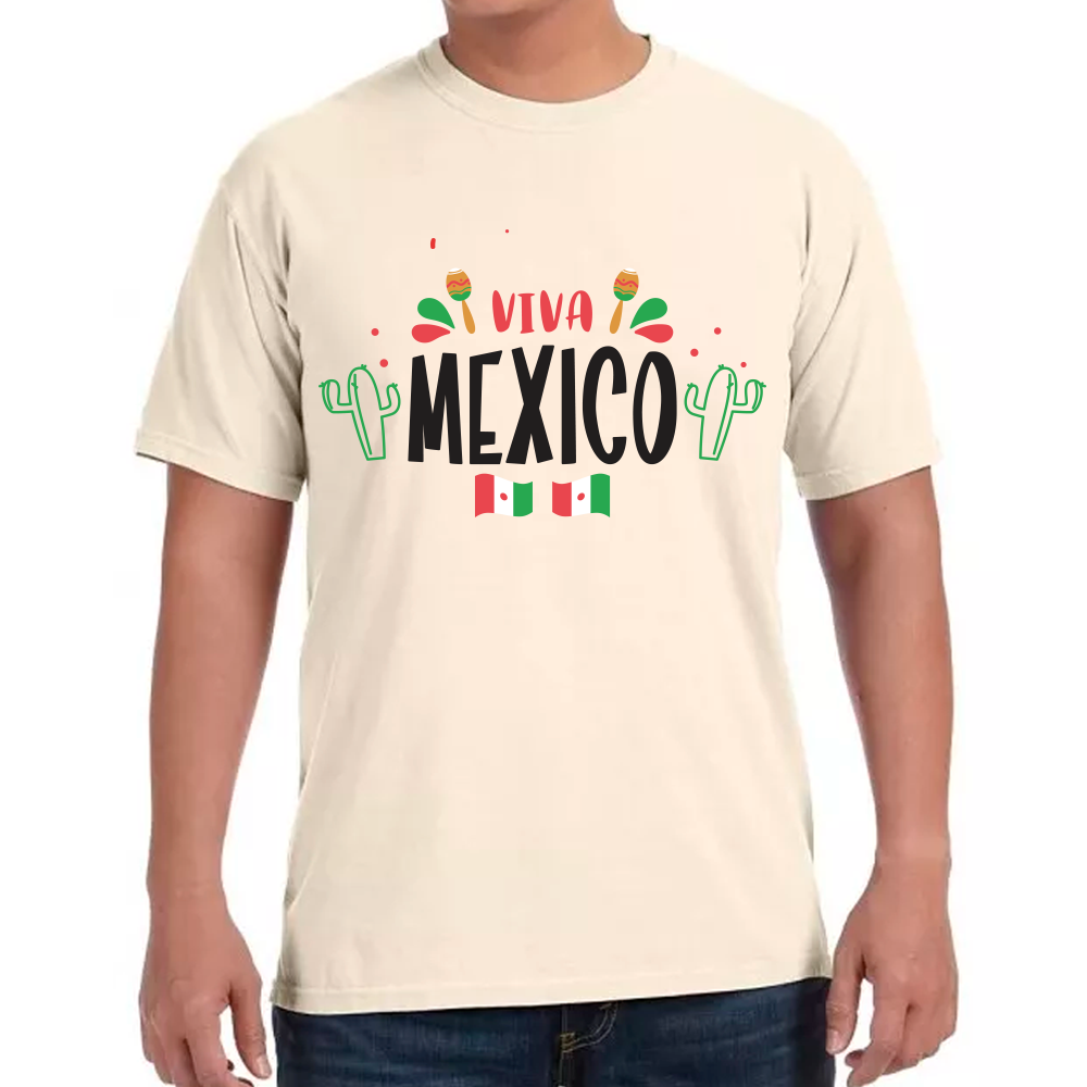 Playera Fiestas Mexicanas Viva México Algodón Premium #0001818