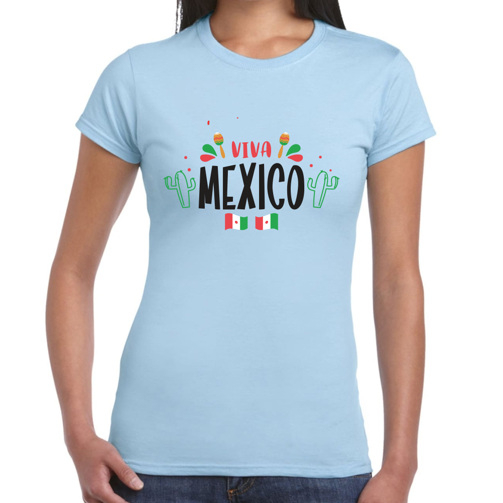 Playera Fiestas Mexicanas Viva México Algodón Premium #0001818