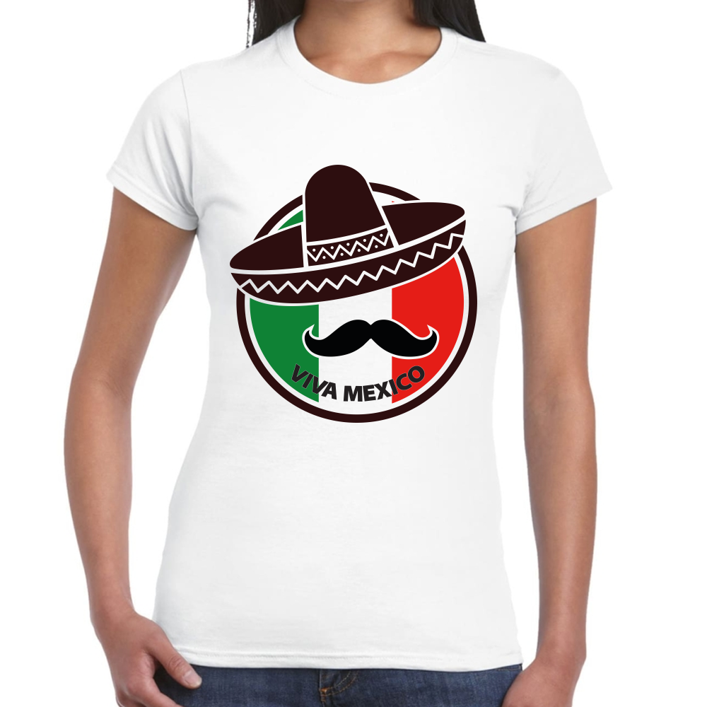 Playera Fiestas Patrias Viva México Algodón Premium #0001821