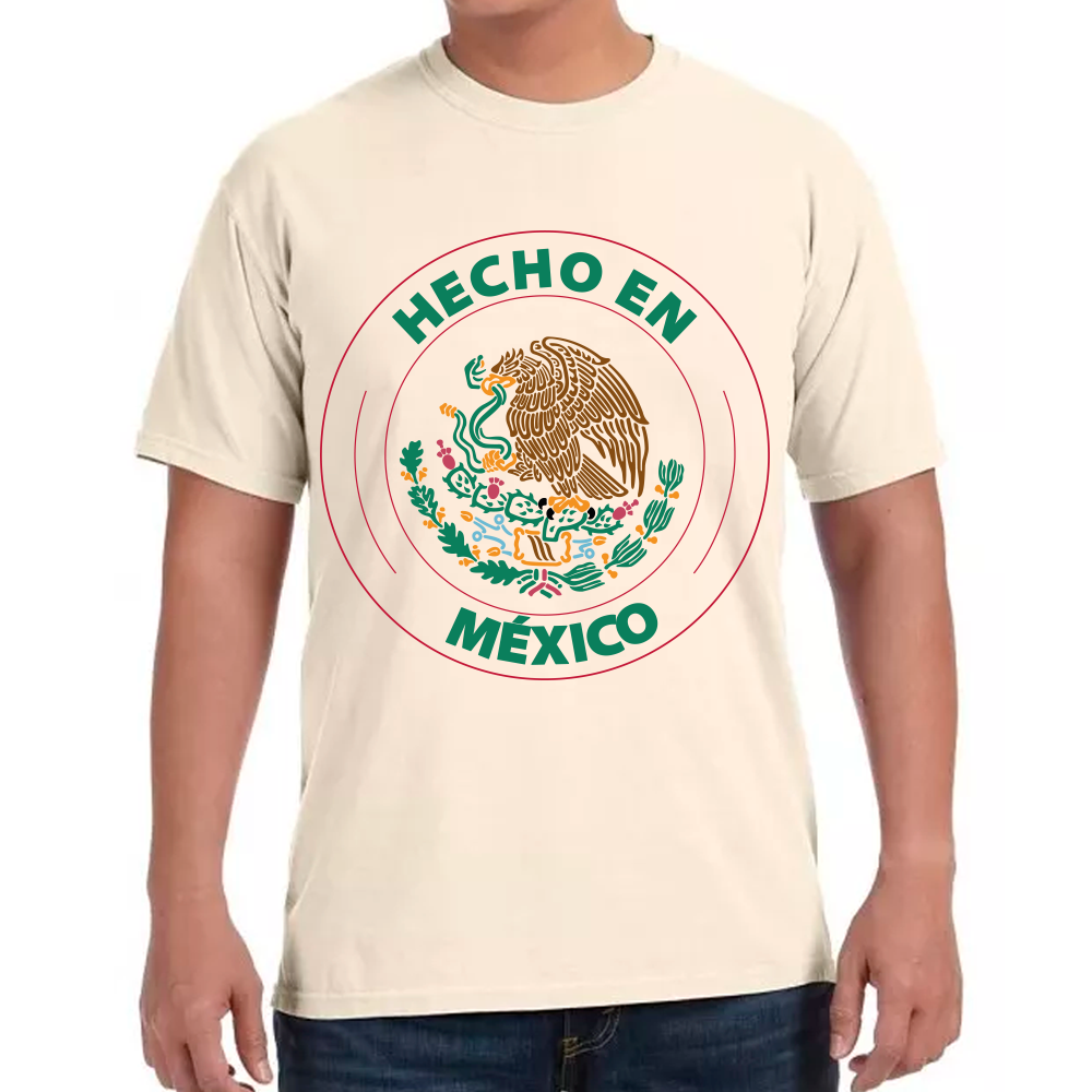 Playera Fiestas Patrias Hecho en México Algodón Premium #0001822