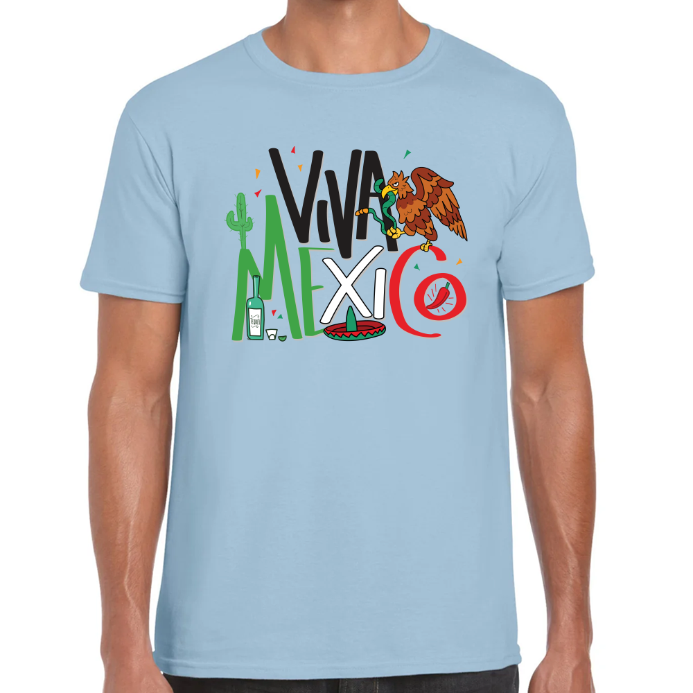 Playera Fiestas Patrias Viva México Algodón Premium #0001826