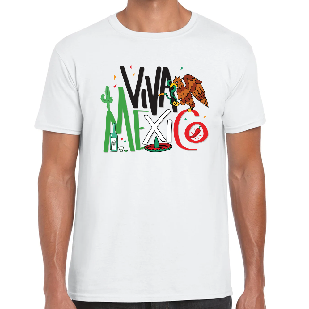 Playera Fiestas Patrias Viva México Algodón Premium #0001826 Imagen principal del producto