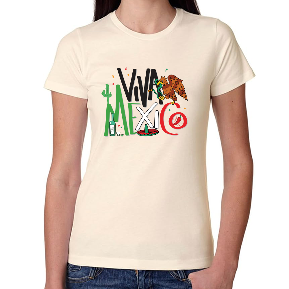 Playera Fiestas Patrias Viva México Algodón Premium #0001826