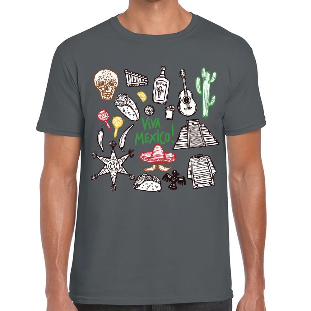 Playera Fiestas Patrias Viva México Algodón Premium #0001827