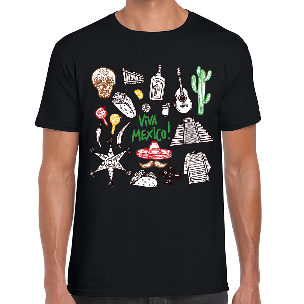 Playera Fiestas Patrias Viva México Algodón Premium #0001827