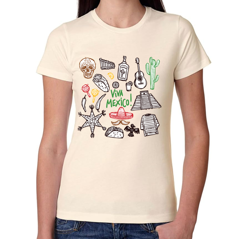 Playera Fiestas Patrias Viva México Algodón Premium #0001827