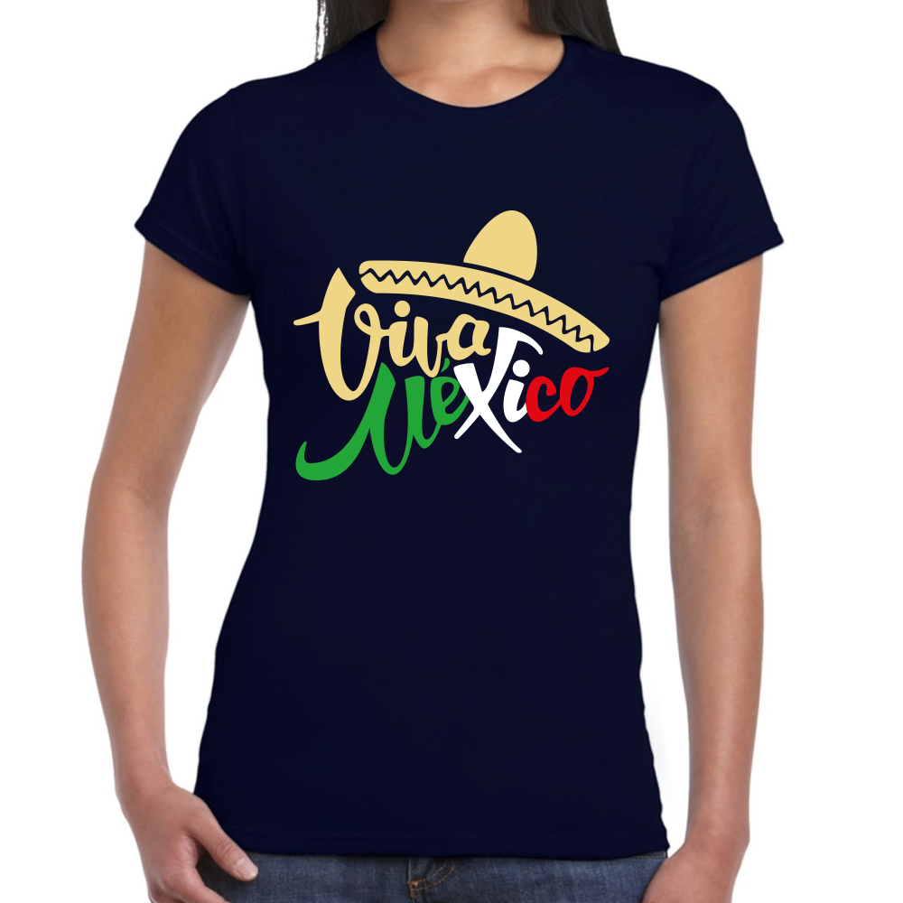 Playera Fiestas Patrias Viva México Algodón #0001831