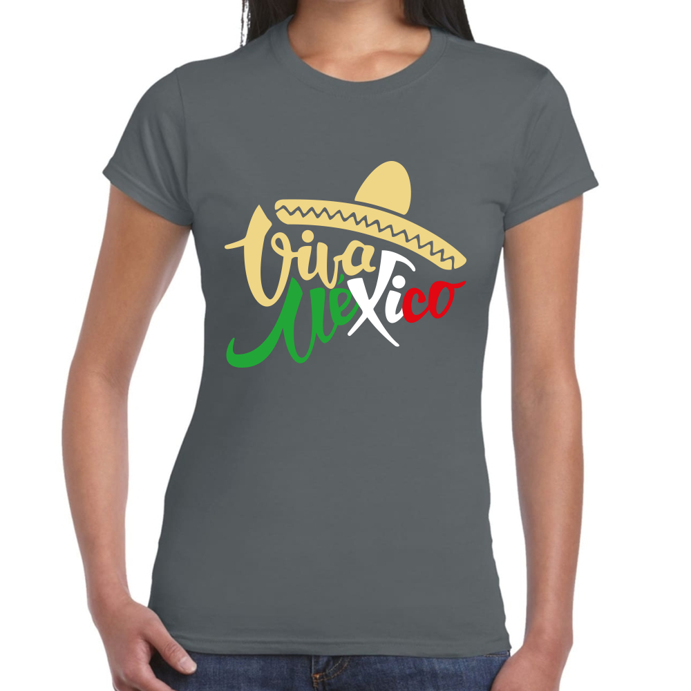 Playera Fiestas Patrias Viva México Algodón #0001831