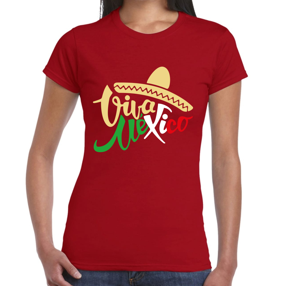 Playera Fiestas Patrias Viva México Algodón #0001831