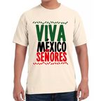 Playera Fiestas Patrias Viva México Señores Algodón Premium #0001832