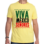 Playera Fiestas Patrias Viva México Señores Algodón Premium #0001832