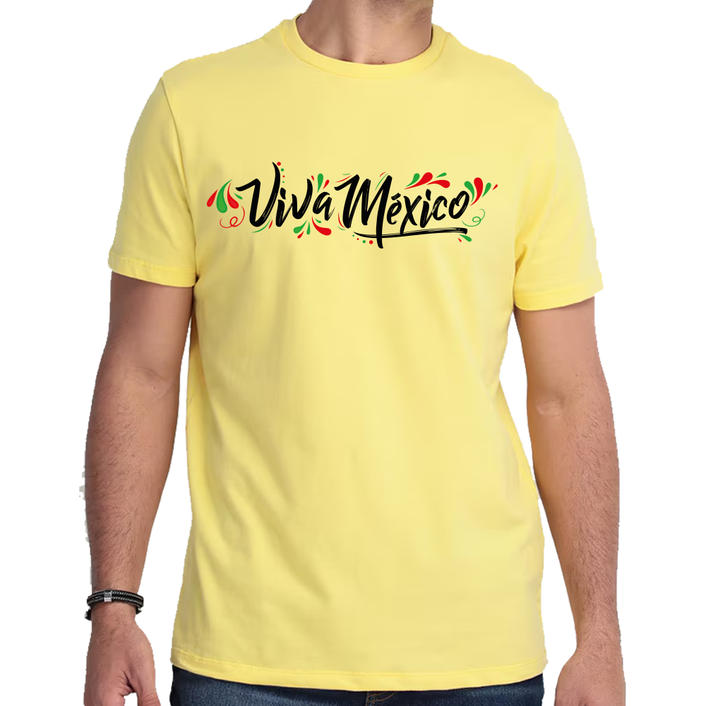 Playera Fiestas Patrias Viva México Algodón Premium #0001834