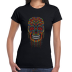 Playera Fiestas Patrias México Calavera Algodón Premium #0001836