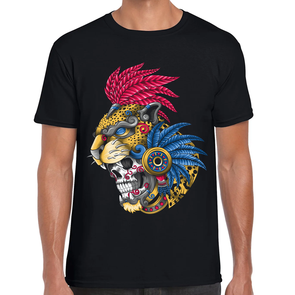 Playera Fiestas Patrias México Calavera Azteca Algodón Premium #0001838
