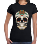Playera Fiestas Patria Calavera Mexicana Algodón Premium #0001839